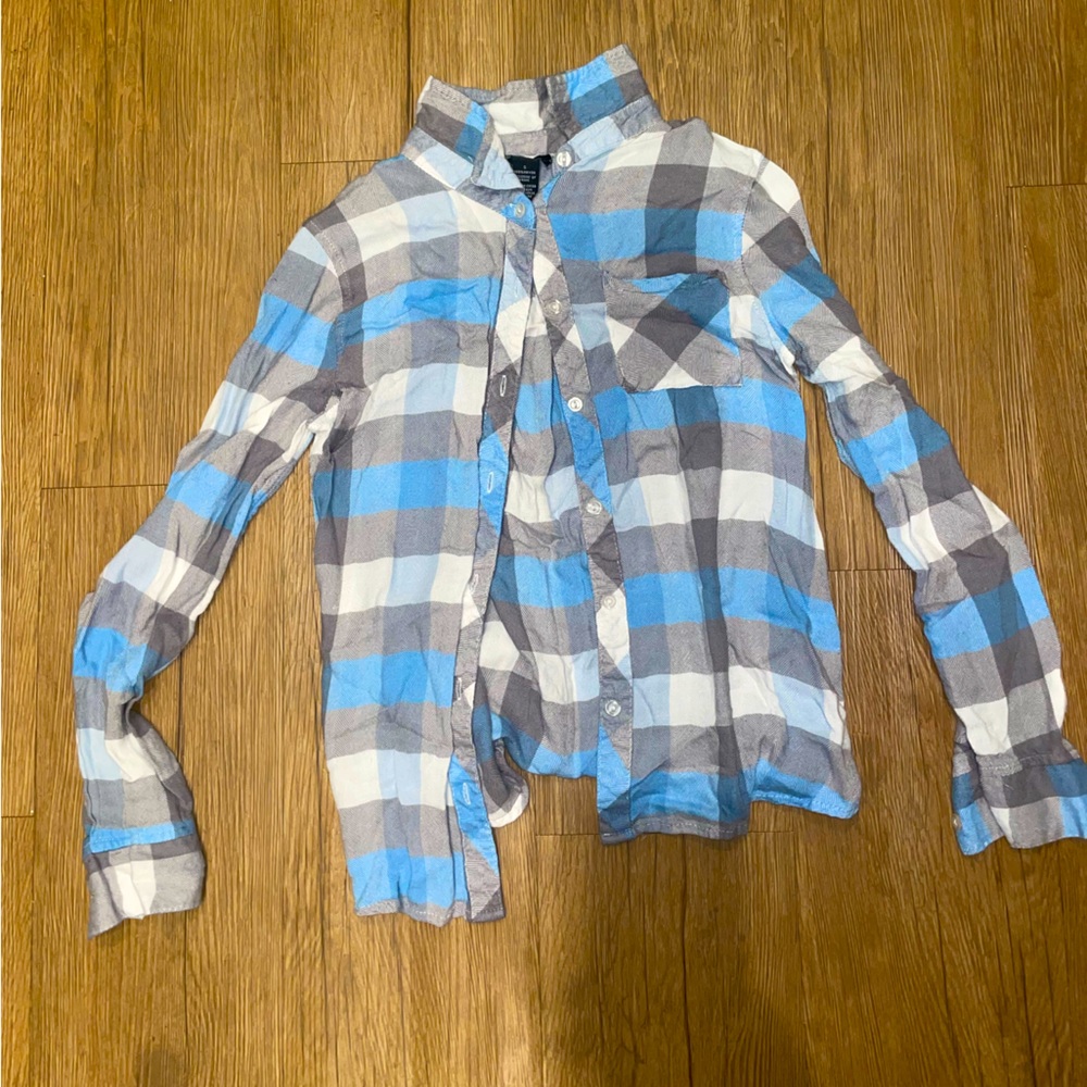 Blue and grey flannel